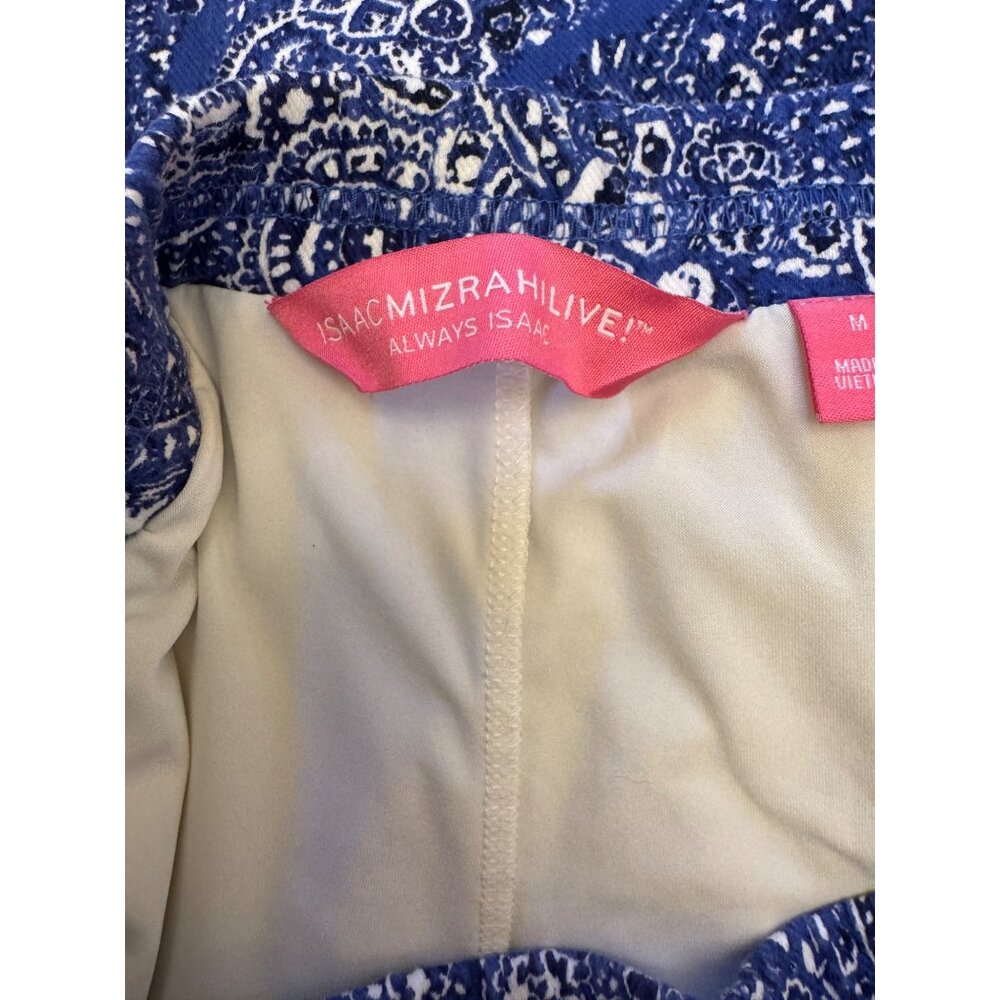 Isaac Mizrahi Live! Womens Blue and White Paisley Print Skort - Picture 9 of 14
